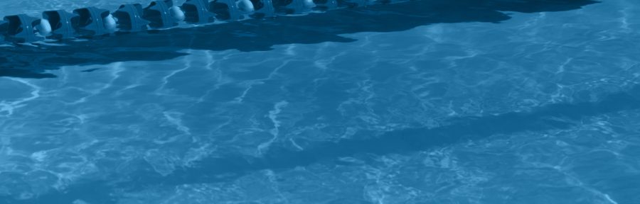 A closeup of pool water